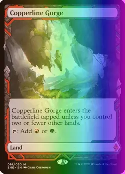 MTG Copperline Gorge (14/30) Zendikar Rising Expeditions LP FOIL - Image 1