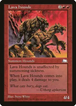 MTG Magic the Gathering Lava Hounds (109/167) Weatherlight MP - Image 1