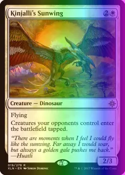 MTG Magic the Gathering Kinjalli's Sunwing (19/317) Ixalan LP FOIL - Image 1