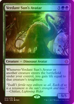 MTG Magic the Gathering Verdant Sun's Avatar (213/317) Ixalan LP FOIL - Image 1