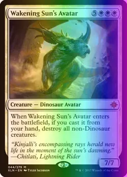 MTG Magic the Gathering Wakening Sun's Avatar (44/317) Ixalan LP FOIL - Image 1