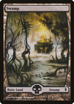 MTG Magic the Gathering Swamp (240/280) Zendikar HP - Image 1