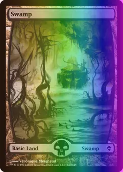 MTG Magic the Gathering Swamp (240/280) Zendikar HP FOIL - Image 1