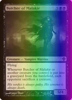 MTG Magic the Gathering Butcher of Malakir (53/151) Worldwake MP FOIL - Image 1