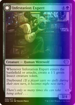 MTG Infestation Expert (206/596) Innistrad Crimson Vow LP FOIL - Image 1