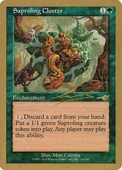 MTG Saproling Cluster (nl114/117) World Championship Decks 2000 LP - Image 1