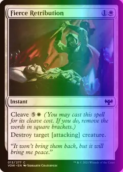 MTG Fierce Retribution (13/596) Innistrad Crimson Vow LP FOIL - Image 1
