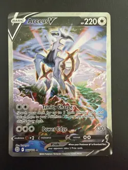 Pokemon Arceus V Ultra Rare Holo Full Art 166/172 Brilliant Stars Alt Art - Image 1
