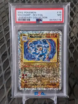 Pokemon Legendary Collection Reverse Holo Machamp #15/110 PSA 7 NM - Image 1