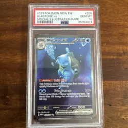 2023 POKEMON MEW EN-151 SPECIAL ILLUSTRATION RARE #200 BLASTOISE EX PSA 10 - Image 1