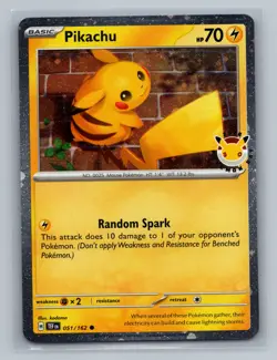 SV05: Temporal Forces #051/162 Pikachu Pokemon Day Stamp - Image 1