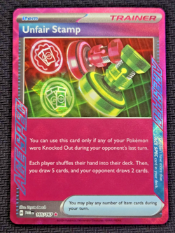 Pokemon TCG Unfair Stamp 165/167 Twilight Masquerade Ace NM - Image 1