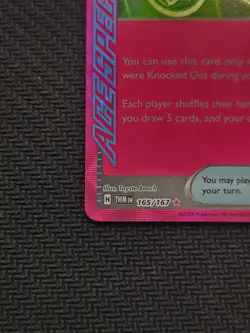 Pokemon TCG Unfair Stamp 165/167 Twilight Masquerade Ace NM - Image 5