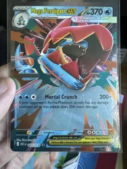 Pokemon TCG Ascended Heroes Mega Feraligatr ex 043/217 Pack fresh and sleeved - Image 3