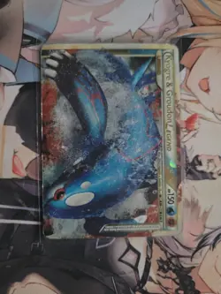 Kyogre & Groudon Legend UR Holo 87/90 HP/DMG Undaunted Pokemon TCG Ultra Rare - Image 1