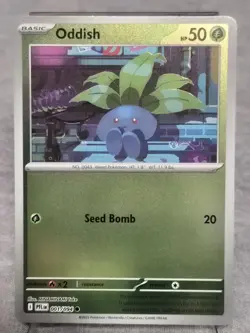 Oddish 001/094 Common Reverse Holo - Pokemon TCG Phantasmal Flames - NM - Image 1