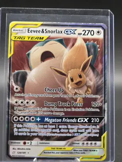 2019 Pokemon SUN&MOON EEVEE & SNORLAX TAG TEAM GX 120/18🔥🔥🔥 - Image 1
