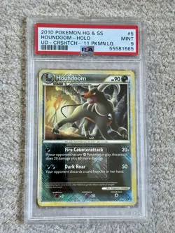 Houndoom Crosshatch Holo 5/90 from 2010 Pokemon League PSA 9 - Image 1