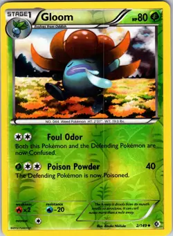 Gloom 2/149 Boundaries Crossed Pokemon MP Reverse Holo - Image 1
