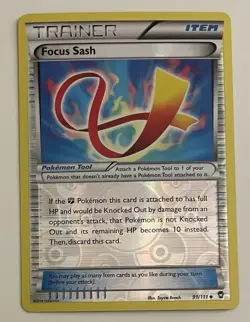 Focus Sash 91/111 Pokemon TCG XY Furious Fists Reverse Holo LP - Image 1