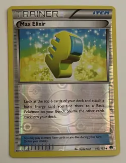 Max Elixir 102/122 Pokemon TCG XY Breakpoint Reverse Holo LP - Image 1