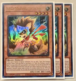 Yugioh! 3x Wonko, Noble Knight of the Forest BLMM-EN035 Ultra Rare 1st Ed NM - Image 1