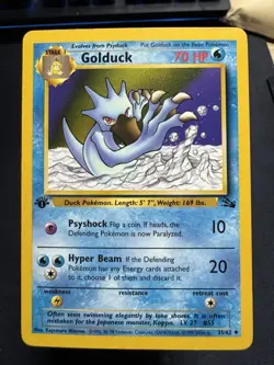 Golduck 35/62 – 1st Edition Fossil – WOTC Pokemon Card – Vintage 1999 - Image 1