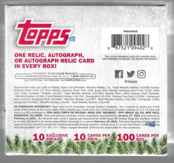 2020 TOPPS HOLIDAY FACTORY SEALED MLB MEGA BOX WALMART EXCLUSIVE - Image 2