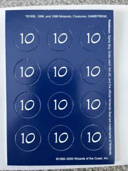 Vintage 1999-2000 Nintendo Pokemon TCG Unpunched Damage Counters - Image 1
