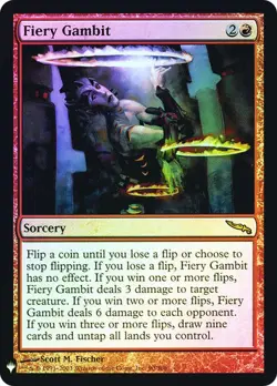 Magic The Gathering MTG FIERY GAMBIT FOIL Mystery Booster NM Near Mint - Image 1