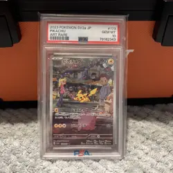 2023 Pokemon Scarlet & Violet 151 Japanese 173 Pikachu Art Rare PSA 10 141666397 - Image 1