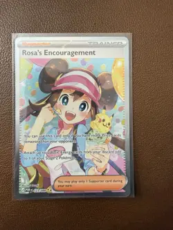 Pokemon Rosa's Encouragement Trainer-Supporter Holo Perfect Order 123/088 2019 - Image 1