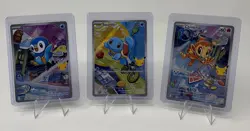 👀 Pokemon First Partner Illustration Series 1 Squirtle Piplup Chimchar NM Promo - Image 1