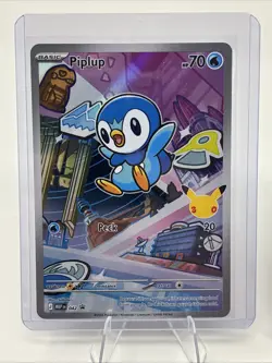 👀 Pokemon First Partner Illustration Series 1 Squirtle Piplup Chimchar NM Promo - Image 2