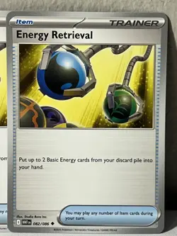 4x Energy Retrieval 082/086 x4 - White Flare - Pokemon TCG - Playset - Image 2