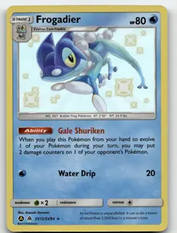 FROGADIER SV12/SV94 SHINY RARE HIDDEN FATES SHINY VAULT POKEMON NEAR MINT - Image 2