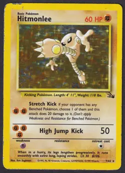 Pokemon Hitmonlee 7/62 Holo Fossil - Image 1