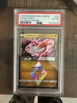 Pokemon Latias Prism Star Celestial Storm Holo 107/168 PSA 6 2018 English - Image 1