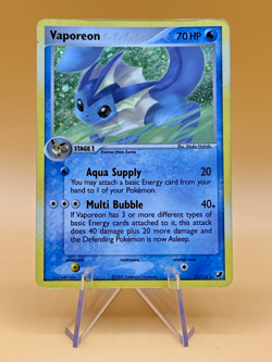 2005 Pokemon TCG Vaporeon 19/115 Holo Unseen Forces Moderately Played!!! - Image 1