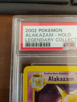 Pokemon TCG 2002 Legendary Collection - Alakazam 1/110 Rare Holo PSA 7 NM - Image 3