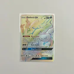 Pokemon TCG Burning Shadows Darkrai GX 158/147 Secret Rare Rainbow Card - Image 1