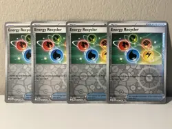 4xEnergy Recycler 164/182 Reverse Holo Pokemon TCG Destined Rivals DRI - Image 1
