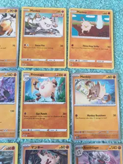 MANKEY, PRIMEAPE, & ANNIHILAPE BUNDLE OF POKEMON CARDS - Image 3