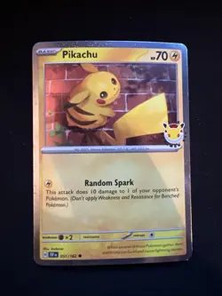 Pokemon TCG Pikachu 2026 Pokemon Day 051/162 Cosmos Holo Promo - Image 1