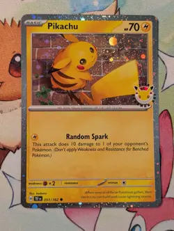 2026 30th pikachu Pokemon Day promo swirl 🌀in Cosmos Holo - 051/162 - Image 2