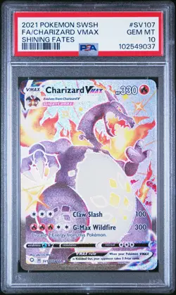 Charizard Vmax SV107/072 Shining Fates Pokemon PSA 10 *037 - Image 1