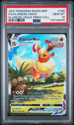 Flareon Vmax SWSH180 Black Star Promo Pokemon PSA 10 *045 - Image 1