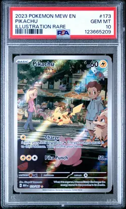 Pikachu 173/165 Illustration Rare 151 Pokemon PSA 10 *209 - Image 1