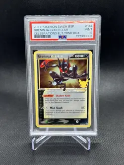 2021 Pokemon Greninja Gold Star Promo #144 PSA 9 - Image 1