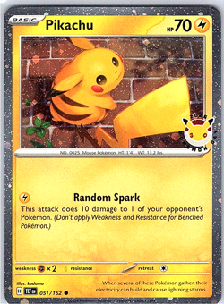 Pikachu (Cosmos Holo) 051/162 - 2026 Pokemon Day Promo - NM/M English TEF - Image 3